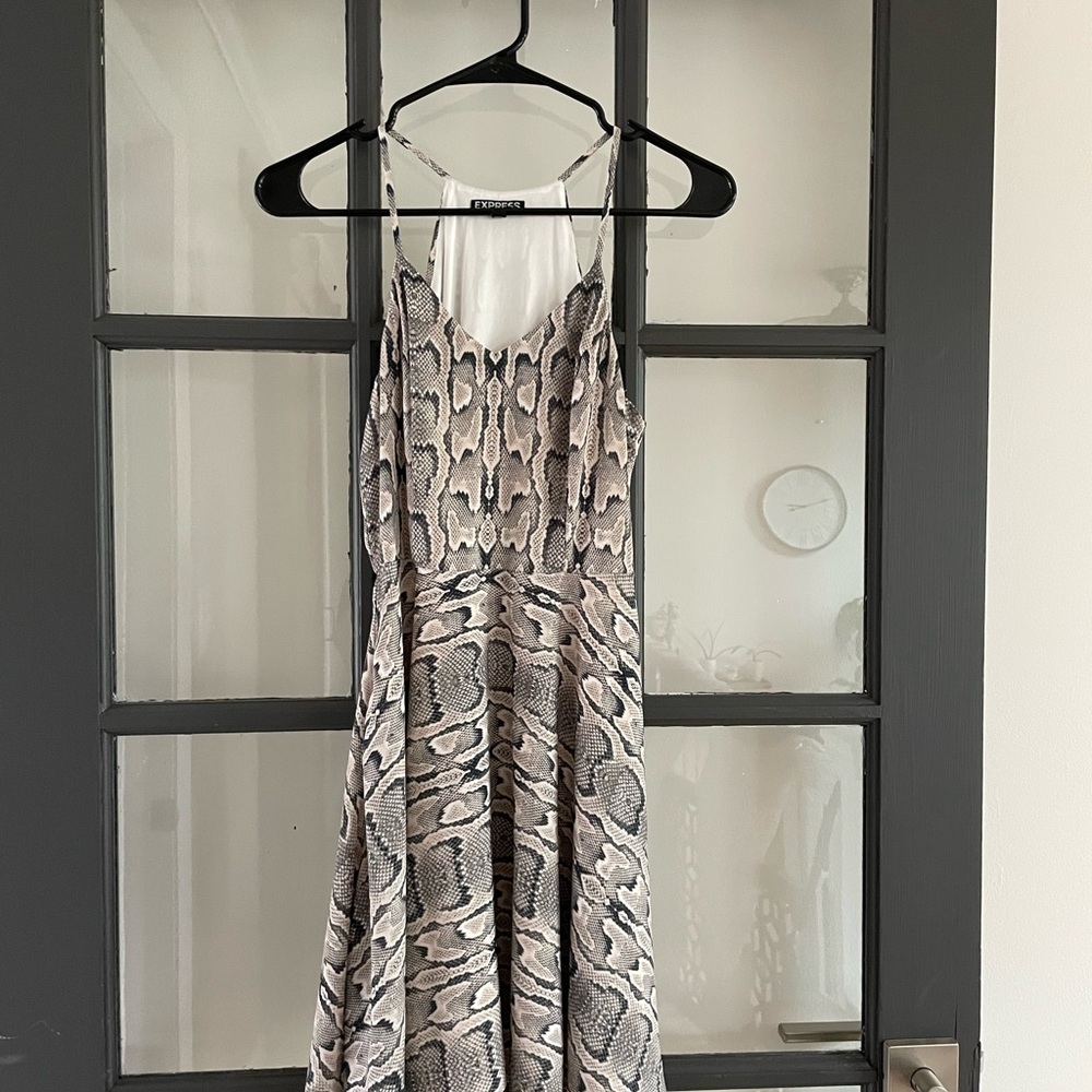 Express snakeskin print dress
